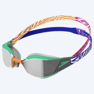 Speedo Elite svømmebriller - Fastskin Hyper Elite Mirror - Grøn/orange