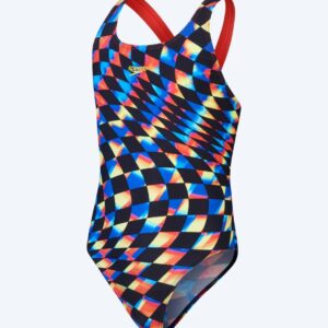 Speedo badedragt til piger - Allover Digital Leaderback - Sort/multi