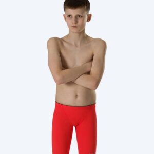Speedo konkurrence badebukser til drenge - LZR Element - Rød/sølv (Limited)