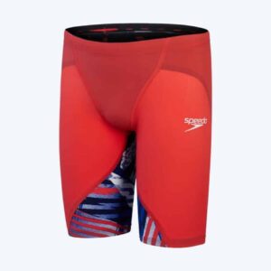 Speedo konkurrence badebukser til drenge - LZR Ignite - Rød/blå