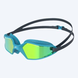 Speedo konkurrence svømmebriller til børn (6-14) - Hydropulse Mirror - Blå/gul