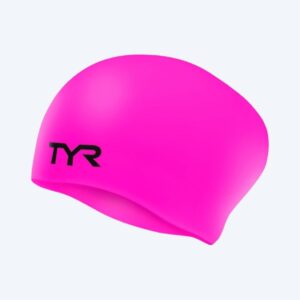 TYR badehætte til langt hår - Silicone - Pink