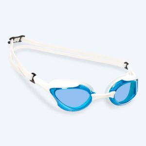 Watery Elite svømmebrille - Murphy Active - Hvid/blå - Konkurrence / trænings svømmebriller