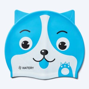 Watery badehætte til børn - Dashers - Cat (Lyseblå) - Svømmehætter