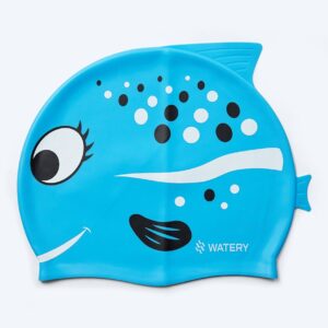 Watery badehætte til børn - Dashers - Fish (Lyseblå) - Svømmehætter
