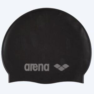 Arena badehætte til junior (6-12) - Classic Silikone - Sort