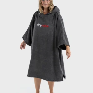 dryrobeÂ® Badeponcho i økologisk bomuld - Slate Grey
