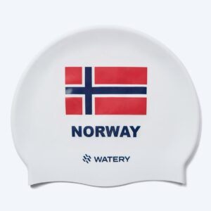Watery badehætte - Norge - Hvid - Svømmehætter