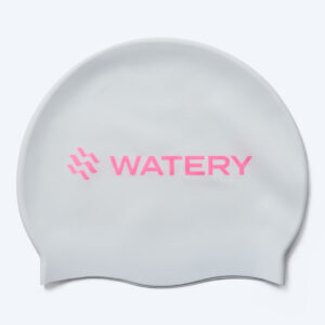 Watery badehætte - Signature Metallic - Hvid/pink - Svømmehætter