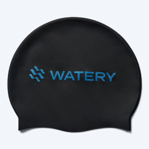 Watery badehætte - Signature Metallic - Sort/blå - Svømmehætter