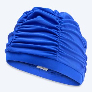 Watery badehætte med draperinger - Maxwell - Royal Blue - Svømmehætter