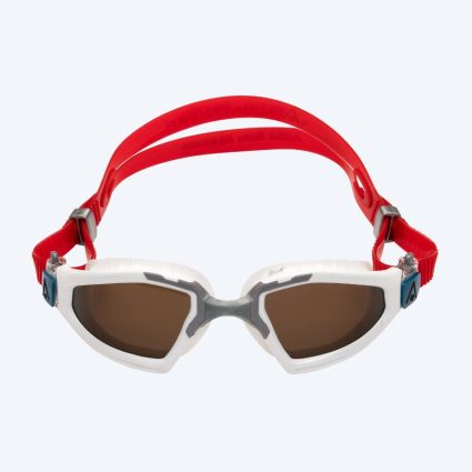 Aquasphere motions dykkerbriller - Kayenne Pro - Hvid/rød (mørk linse)
