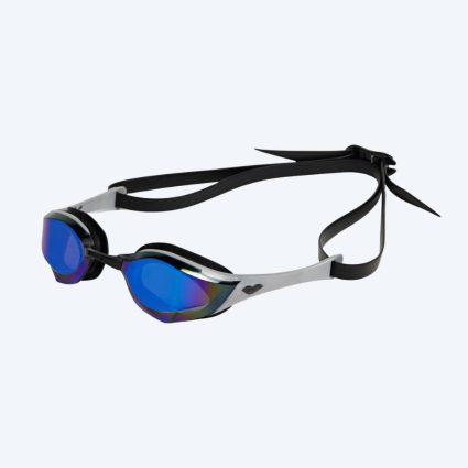 Arena Elite svømmebriller - Cobra Edge SWIPE Mirror - Sølv/sort (blå mirror)