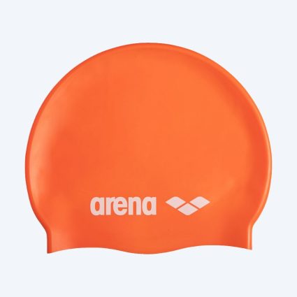 Arena badehætte - Classic Silikone - Orange/hvid