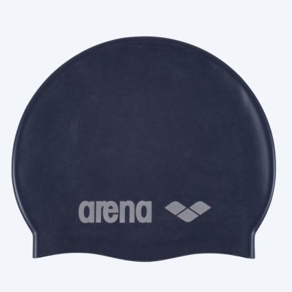 Arena badehætte til junior (6-12) - Classic Silikone - Mørkeblå/grå