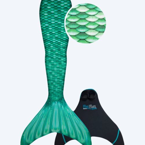 Fin Fun havfruehale til børn - Sæt - Celtic Green (Grøn)