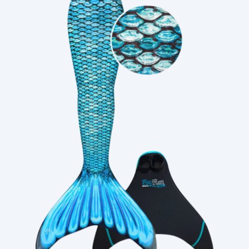 Fin Fun havfruehale til voksne - Sæt - Tidal Teal (Lyseblå)