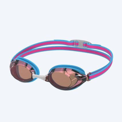 Speedo konkurrence svømmebriller til børn (6-14) - Vanquisher 3.0 Mirrored - Lyserød/bronze
