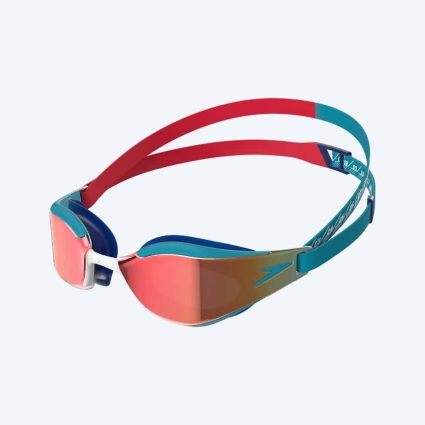 Speedo konkurrence svømmebriller til børn - Fastskin Hyper Elite Mirror - Rød/blå