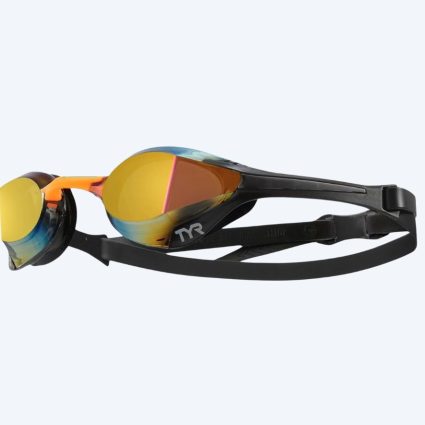 TYR Elite svømmebriller - Tracer-X Elite Mirrored - Guld/orange