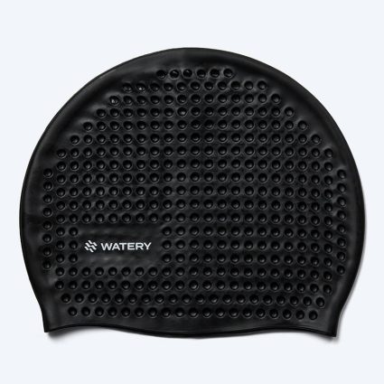 Watery badehætte - Larunda Bubble - Sort - Svømmehætter