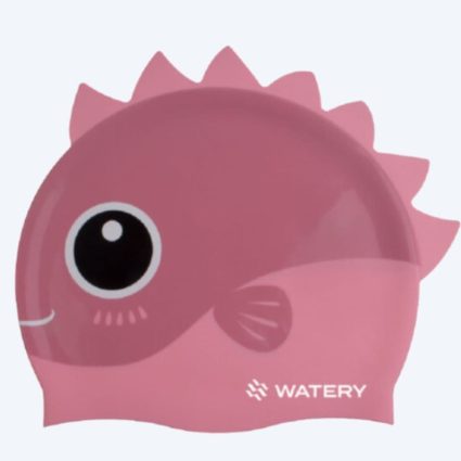 Watery badehætte til børn - Fishi - Pink Shark