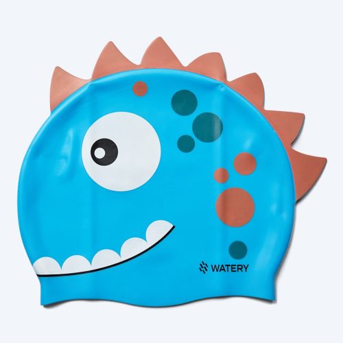 Watery badehætte til børn - Dashers - Dino (Lyseblå) - Svømmehætter