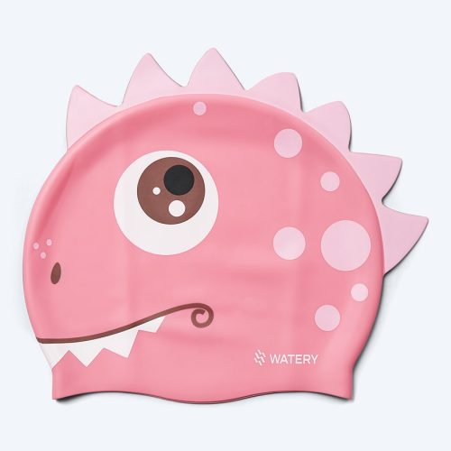 Watery badehætte til børn - Dashers - Dino (Lyserød) - Svømmehætter