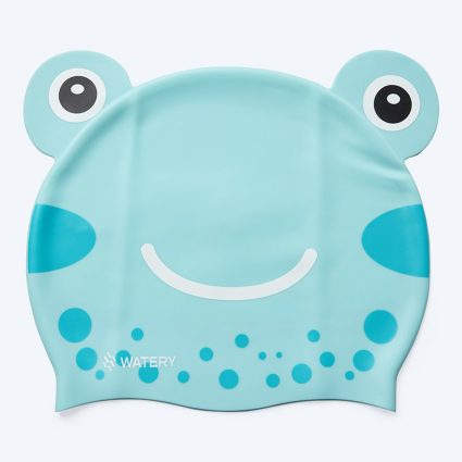 Watery badehætte til børn - Dashers - Frog (Lyseblå) - Svømmehætter