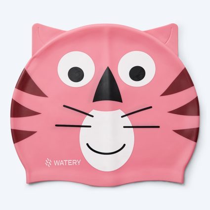Watery badehætte til børn - Dashers - Tiger (Lyserød) - Svømmehætter