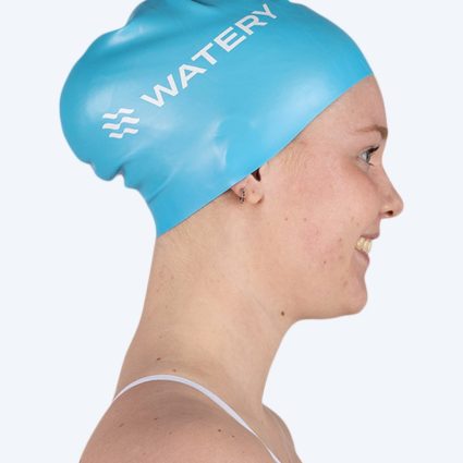 Watery badehætte til langt hår - Signature - Blå