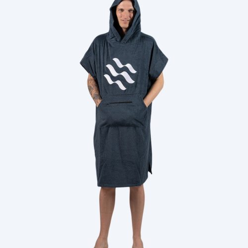 Watery badeponcho til voksne - Bomuld - Mørkeblå