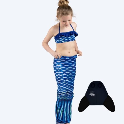 Watery havfruehale til børn - Blue Ocean - Havfruehale badetøj - Børn