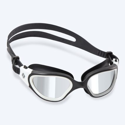 Watery motions svømmebriller - Raven Mirror - Sort-hvid/sølv