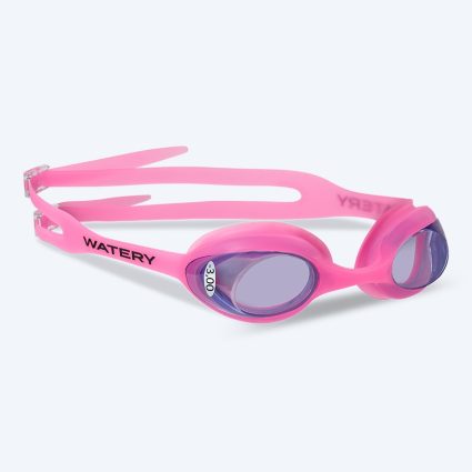 Watery nærsynede svømmebriller med styrke til børn - (-1,0) til (-4,0) - Matira - Lyserød (blå)